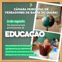 06 DE AGOSTO - DIA NACIONAL DO PROFISSIONAL DA EDUCAÇÃO 06 DE AGOSTO - DIA NACIONAL DO PROFISSIONAL DA EDUCAÇÃO