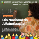 14 DE NOVEMBRO - DIA NACIONAL DA ALFABETIZAÇÃO