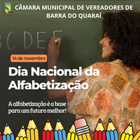 14 DE NOVEMBRO - DIA NACIONAL DA ALFABETIZAÇÃO