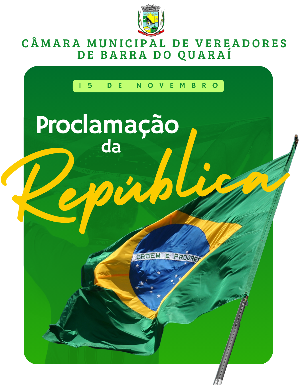 15 DE NOVEMBRO - PROCLAMAÇÃO DA REPÚBLICA