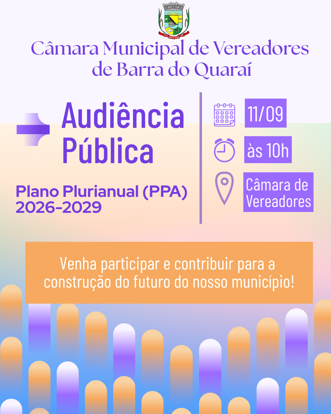 📢 AUDIÊNCIA PÚBLICA – PPA 2026/2029