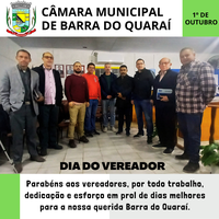 1º DE OUTUBRO - DIA NACIONAL DO VEREADOR