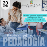 20 DE MAIO – DIA DO PEDAGOGO