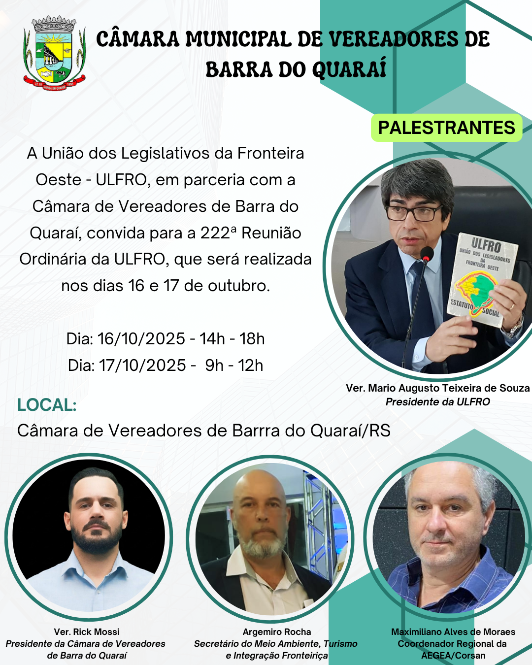 222ª REUNIÃO ORDINÁRIA DA ULFRO