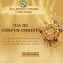 30 DE MAIO - FERIADO DE CORPUS CHRISTI 30 DE MAIO - FERIADO DE CORPUS CHRISTI