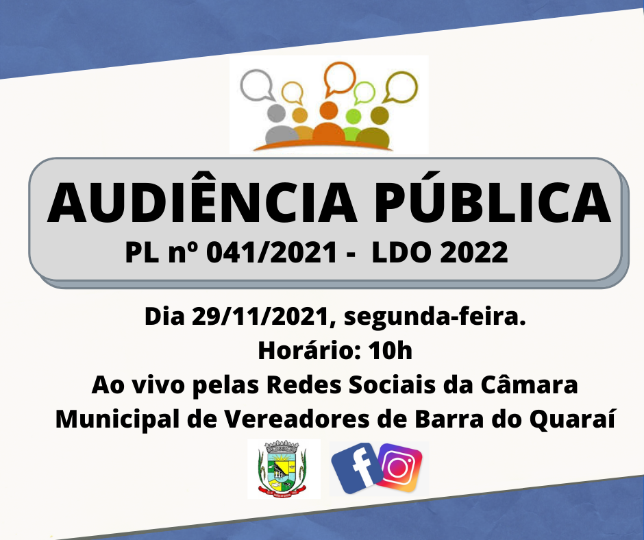 AUDIÊNCIA PÚBLICA - LDO 2022