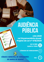 AUDIÊNCIA PÚBLICA - LOA 2026 - PROJETO DE LEI N° 078/2025