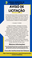 Aviso de Licitação nº 01/2023 - Convite