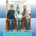 CÂMARA MUNICIPAL CONCEDE MOÇÃO DE RECONHECIMENTO AO PROFESSOR ANSELMO TONSZ DE CARVALHO