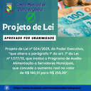 CÂMARA MUNICIPAL DE BARRA DO QUARAI APROVA PROJETO DE LEI Nº 024/2023
