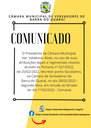 CÂMARA MUNICIPAL DE VEREADORES DECRETA PONTO FACULTATIVO NO DIA 28/02/2022 CÂMARA MUNICIPAL DE VEREADORES DECRETA PONTO FACULTATIVO NO DIA 28/02/2022