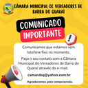 COMUNICADO: ESTAMOS SEM TELEFONE FIXO COMUNICADO: ESTAMOS SEM TELEFONE FIXO
