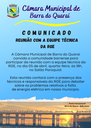 COMUNICADO: Reunião com a equipe técnica da RGE