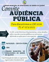 CONVITE PARA AUDIÊNCIA PÚBLICA - LDO 2026 - PL n° 073/2025