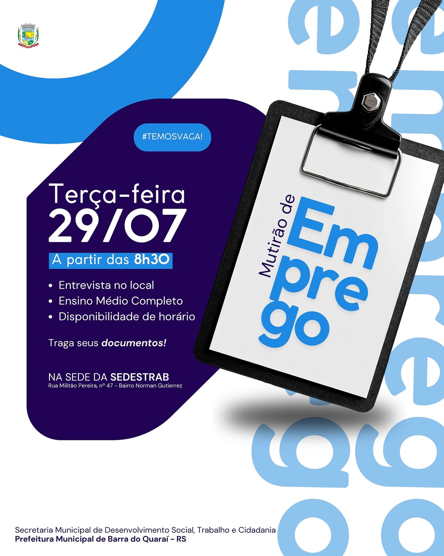 GRANDE MUTIRÃO DE EMPREGO