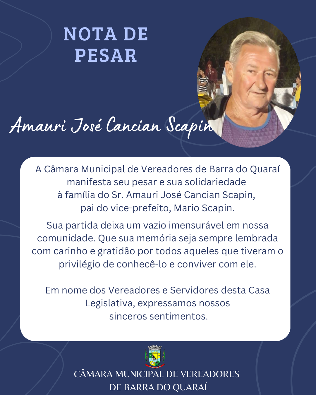 NOTA DE PESAR