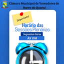 NOVO HORÁRIO DAS SESSÕES PLENÁRIAS
