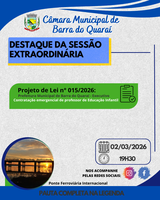 PAUTA SESSÃO EXTRAORDINÁRIA N° 006/2026