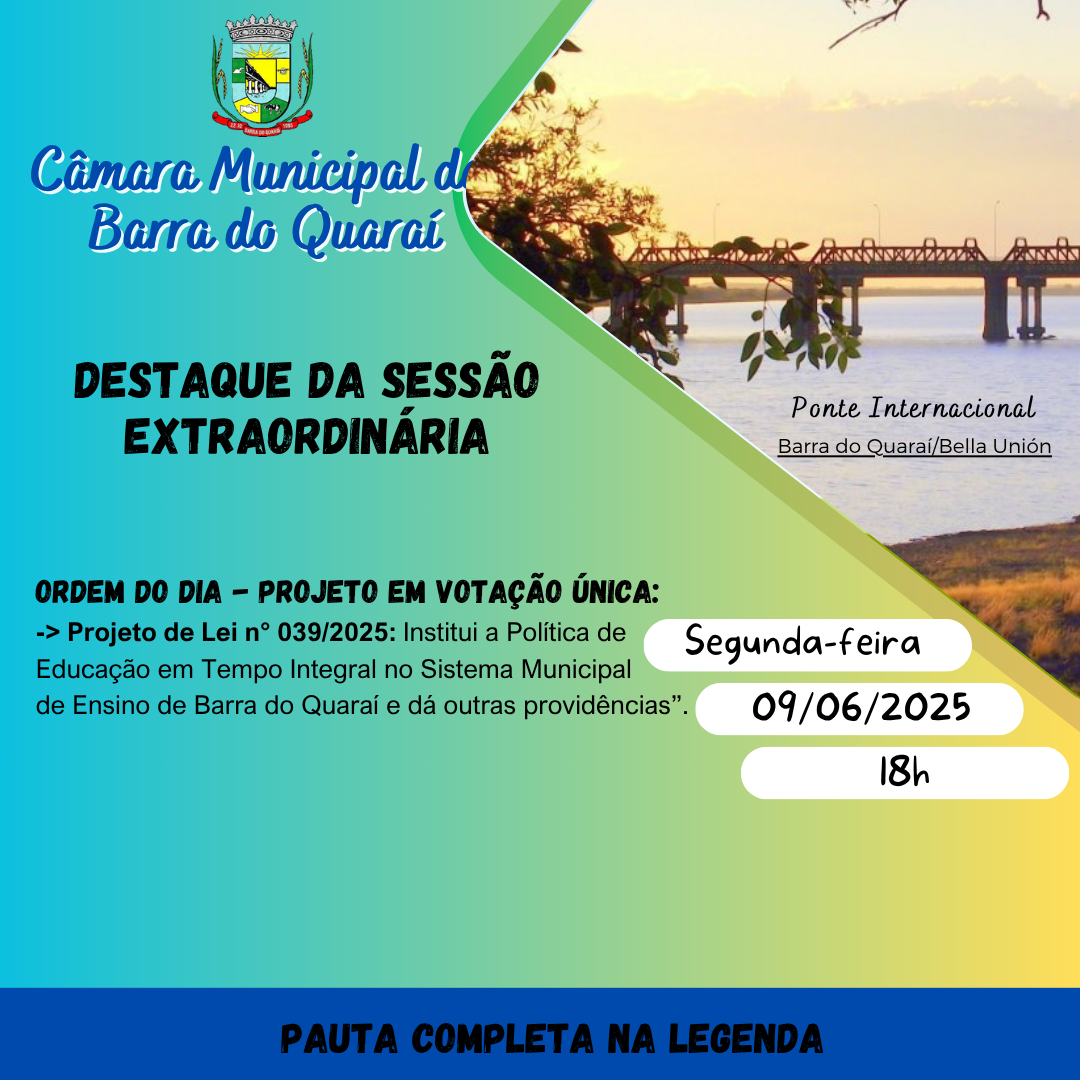 PAUTA SESSÃO EXTRAORDINÁRIA n° 11/2025