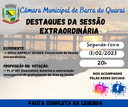 PAUTA SESSÃO EXTRAORDINÁRIA nº 03/2023 PAUTA SESSÃO EXTRAORDINÁRIA nº 03/2023