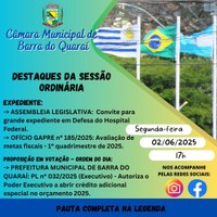 PAUTA SESSÃO ORDINÁRIA 02/06/2025