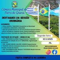 PAUTA SESSÃO ORDINÁRIA N° 37/2025