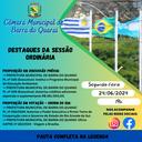 PAUTA SESSÃO ORDINÁRIA Nº 020/2024 PAUTA SESSÃO ORDINÁRIA Nº 020/2024