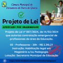 PL Nº 007/2024 APROVADO POR UNANIMIDADE PL Nº 007/2024 APROVADO POR UNANIMIDADE