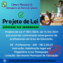 PL Nº 007/2024 APROVADO POR UNANIMIDADE