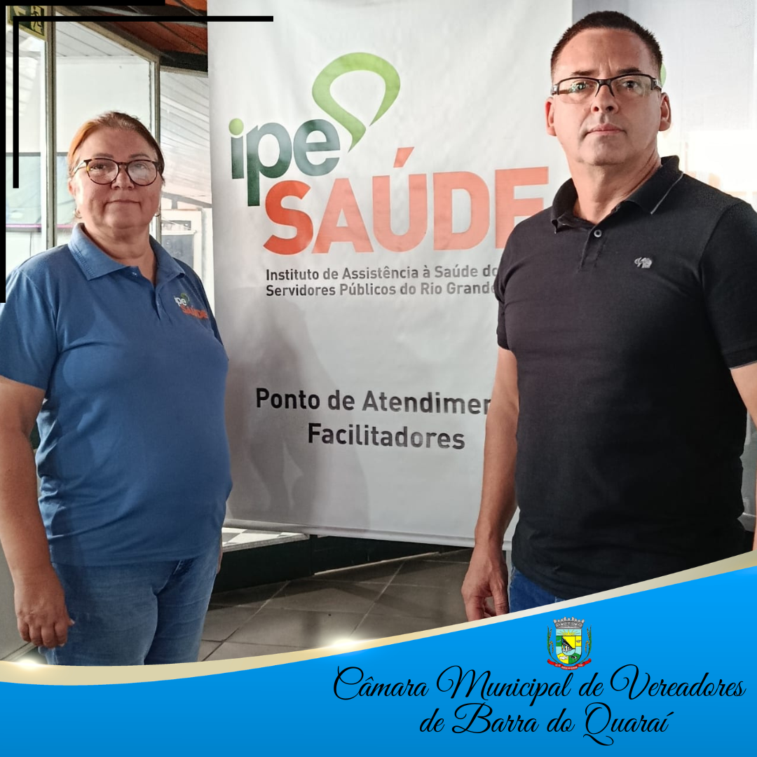 PRESIDENTE DA CÂMARA SE REÚNE COM RESPONSÁVEL PELO IPE PARA TRATAR DE CONVÊNIO E PLANO DE SAÚDE