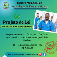PROJETO DE LEI N° 022/2025 - APROVADO POR UNANIMIDADE