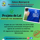 PROJETO DE LEI N° 031/2026 - APROVADO POR UNANIMIDADE