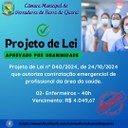 PROJETO DE LEI N° 040/2024 - APROVADO POR UNANIMIDADE PROJETO DE LEI N° 040/2024 - APROVADO POR UNANIMIDADE
