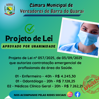 PROJETO DE LEI N° 057/2025 - APROVADO POR UNANIMIDADE