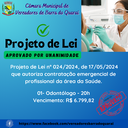 PROJETO DE LEI Nº 024/2024 APROVADO POR UNANIMIDADE PROJETO DE LEI Nº 024/2024 APROVADO POR UNANIMIDADE