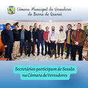 SECRETÁRIOS PARTICIPAM DA SESSÃO NA CÂMARA PARA APRESENTAR ALGUMAS ATRAÇÕES DOS 30 ANOS DO MUNICÍPIO