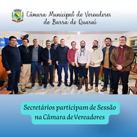SECRETÁRIOS PARTICIPAM DA SESSÃO NA CÂMARA PARA APRESENTAR ALGUMAS ATRAÇÕES DOS 30 ANOS DO MUNICÍPIO