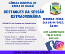 SESSÃO EXTRAORDINÁRIA 04/04/2022