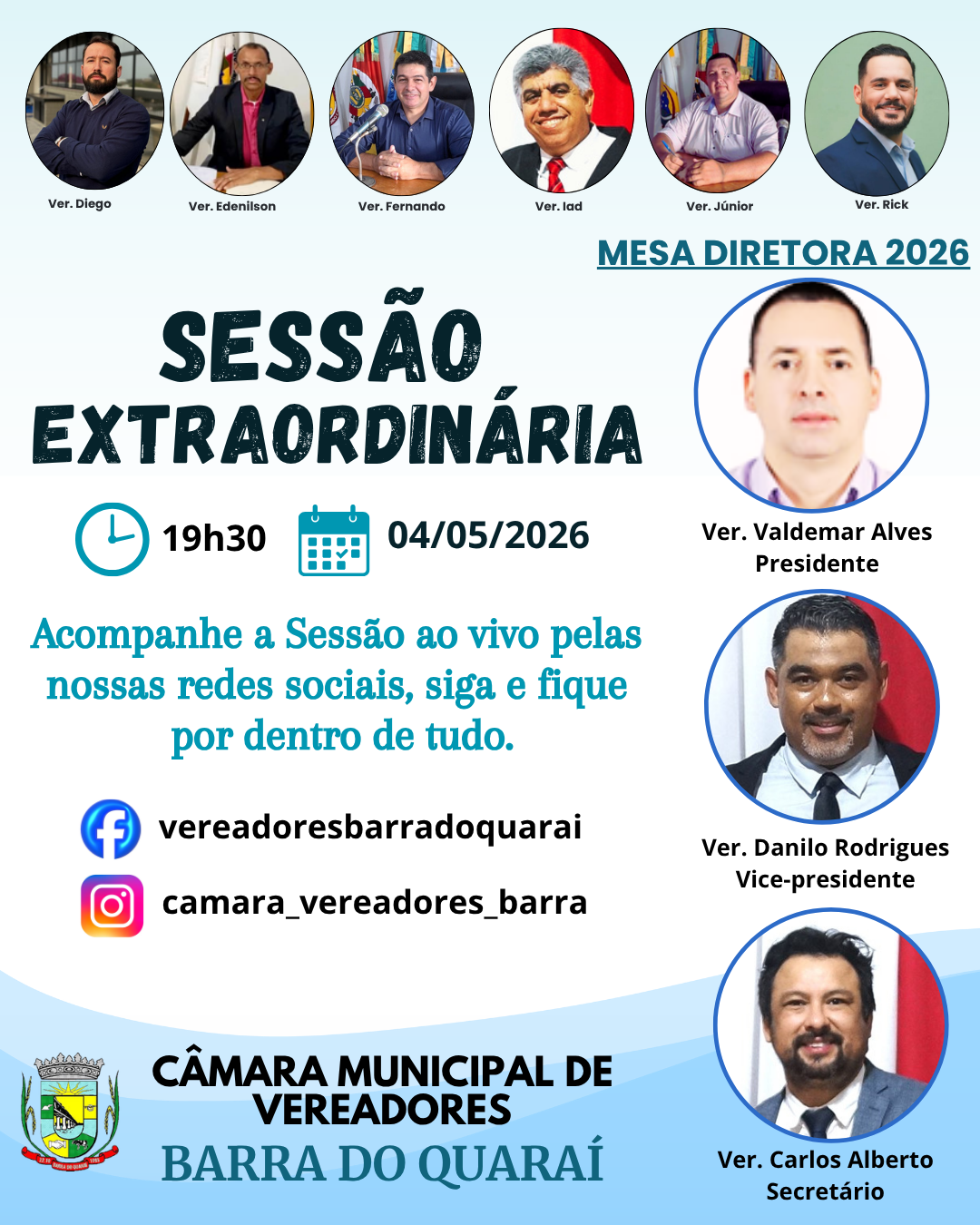 SESSÃO PLENÁRIA EXTRAORDINÁRIA Nº 009/2026