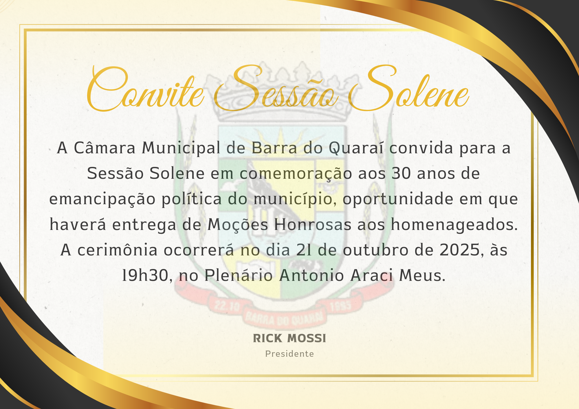 SESSÃO SOLENE