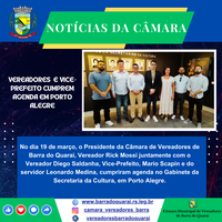 VEREADORES E VICE-PREFEITO CUMPREM AGENDA EM PORTO ALEGRE