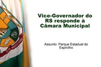 Vice-Governador do RS responde à Câmara Municipal